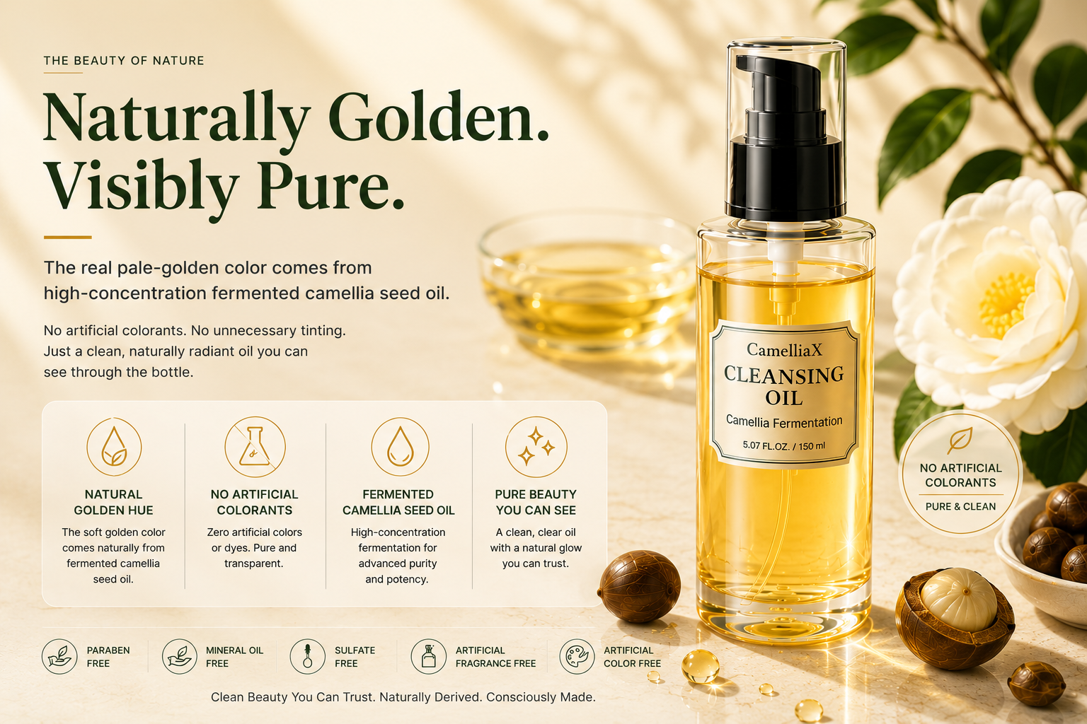 Naturally golden visibly pure cleansing oil